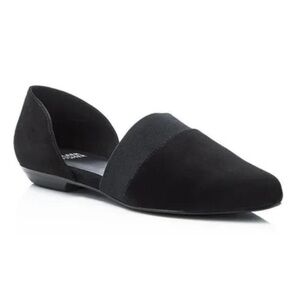 Eileen Fisher D’Orsay Black Suede Pointed Toe Flats Size 9